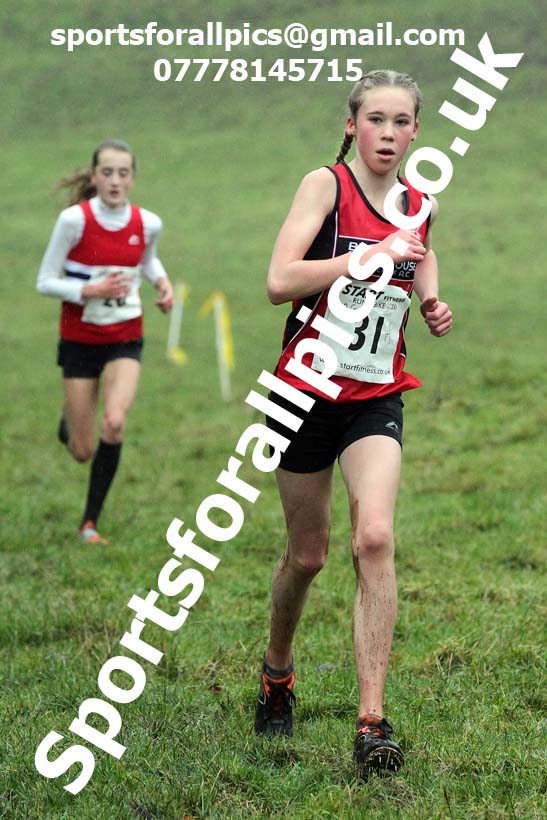 Girls under-13s, NECAA Junior Cross Country Relays, Thornley Farm, Peterlee, Saturday, December 12th. Photo: David T. Hewitson/Sports for All Pics